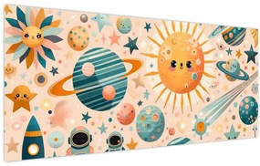 Obraz - Kúsky z vesmíru (120x50 cm)