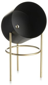 KOVOVÝ KVETINÁČ SO STOJANOM LOFT 20X12 CM ČIERNA/ZLATÁ