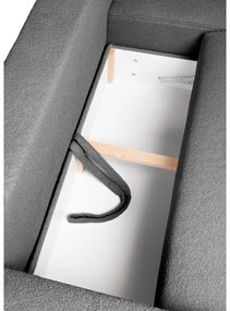 Sivá rozkladacia rohová pohovka z textílie buklé (pravý roh) Quinoa – Bonami Selection