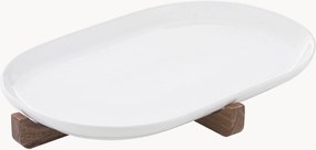 Porcelánový podnos's drevenou podložkou Alto