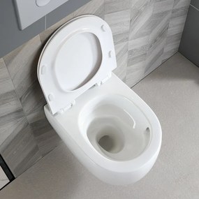 BPS-koupelny Závesná WC misa so SoftClose sedadlom HYD-6775, biela