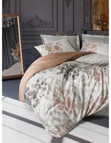 Sivobéžové obliečky na dvojlôžko z bavlneného saténu 200x200 cm Blatt – Mijolnir