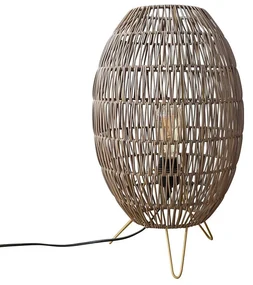 Ratanová lampa LF09 sivo-béžová