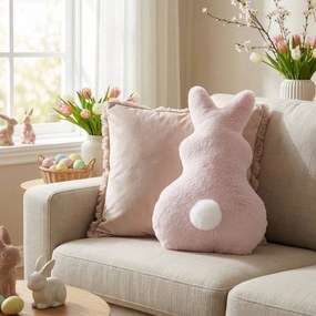 VEĽKONOČNÝ VANKÚŠ RABBIT1 21X41 CM SVETLORUŽOVÁ