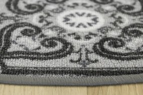 Protišmykový koberec Patchwork sivý