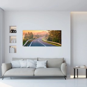 Obraz - Cesta pri východe slnka (120x50 cm)