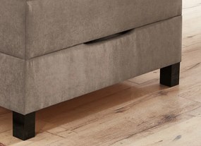 Posteľ Jeff 100x200 cm, svetlohnedá látka