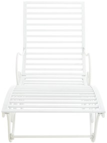 Kovová záhradné lehátko Amiens - Biela