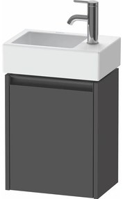 DURAVIT Ketho 2 závesná skrinka pod umývadielko, 1 dvierka, pánty vľavo, 364 x 238 x 440 mm, grafit matný, K25071L49490000