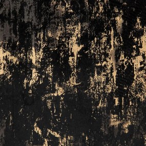 Dekorstudio Zamatový záves TONIA čierny so zlatou potlačou 140x250cm
