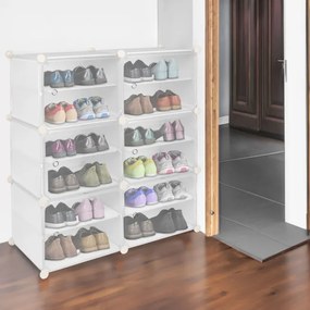 Úložné boxy na topánky PETRA biele