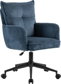XXXLutz OTOČNÁ STOLIČKA, kord, modrá, čierna Carryhome - Kancelárske stoličky - 002882002903