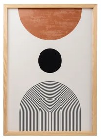 SADA 3x Obraz vo fotorámčeku 50x70 cm béžová/hnedá