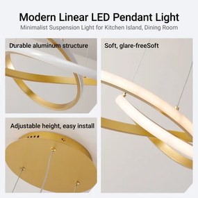 BRILAGI - LED stmievateľný luster na lanku INFINITY LED/55W/230V 50x50 cm zlatý + DO