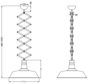 Trio - Sťahovací luster DETROIT 1xE27/42W/230V