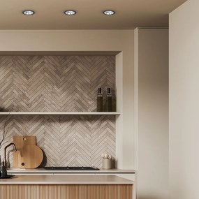 Podhľadové svietidlo Redondo, 1x čierne kovové tienidlo, b