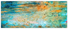 Obraz modrej abstrakcie (120x50 cm)