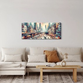 Obraz - Život veľkomesta (120x50 cm)
