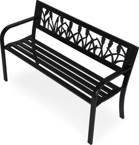 MultiGarden Záhradná lavička s ozdobným operadlom 120x50 cm MultiGarden