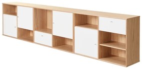Biela nízka komoda v dekore duba 267x61 cm Mistral - Hammel Furniture