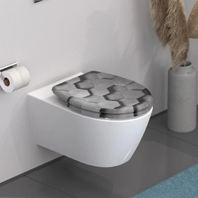 Eisl Sanitär WC sedadlo Duroplast Soft Close Hexagons 82392