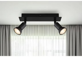 Globo 57998-2 - Bodové svietidlo DREW 2xGU10/35W/230V čierna