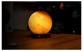 Tmavohnedá svetelná dekorácia na USB ø 12 cm Sand Storm – Gingko