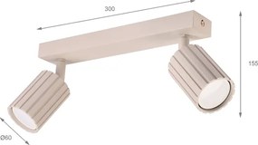 Brilagi - Bodové svietidlo CRISPINA 2xGU10/10W/230V béžové