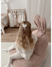Svetloružový detský sedací vak Funny Bunny – The Brooklyn Kids