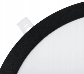 Plafond LED panel 24W 4000K 1920lm 29cm Round Flush Mount Black ECOLIGHT