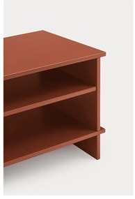 Nočný stolík s poličkami v tehlovej farbe Inari – Teulat