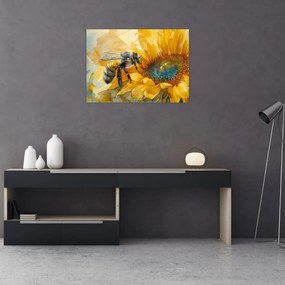 Obraz - Včielka, akvarel (70x50 cm)