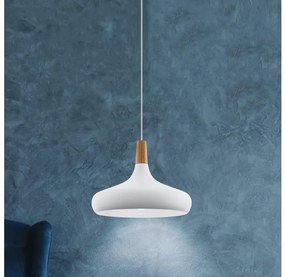 Eglo 96983 - Závesné svietidlo SABINAR 1xE27/60W/230VV pr. 40 cm biela