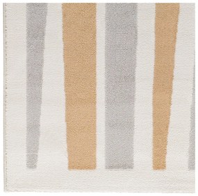 Koberec vo svetlosivej a krémovej farbe 133x190 cm Flora – Universal