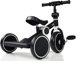 LEAN Toys Cross-Country pedálový bicykel Trojkolka čierna a biela