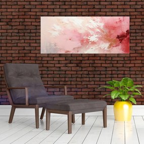 Obraz - Ružový abstrakt (120x50 cm)