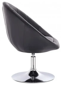 LuxuryForm DESIGN Kreslo VERA na striebornom tanieri - čierne