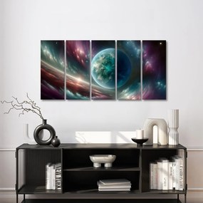 5-dielny obraz galaxia a planéta