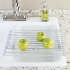 Hliníková odkvapkávacia mriežka na drez v striebornej farbe Metro – iDesign