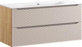 Comad Kúpeľňová skrinka s keramickým umývadlom Ocean Beige II 120 cm - béžová