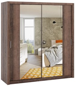 Posuvná skriňa so zrkadlom Kler SZ200 KE09, Farby: dub artisan / zrkadlo