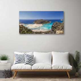 Obraz Canvas Ostrov more pláž hory 100x50 cm