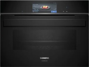 Siemens iQ700 Vstavaná kompaktná kombinovaná parná rúra 60 x 45 cm čierna CS958GDD1
