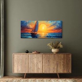 Obraz - Plachetnica (120x50 cm)
