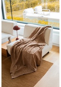 Hnedá deka z mikroplyšu 130x170 cm Aspen – Tiseco Home Studio