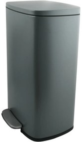 Spirella Akira 50 l odpadkový kôš s pedálom atichým zatváraním, matná sivá farba, 50 l