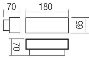 Redo 90095 - LED vonkajšie nástenné svietidlo PLANIT LED/10W/230V 3000K IP54 biela