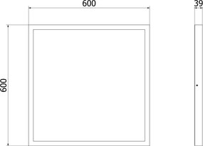Mexen Brill-S, stropný LED panel 60×60 cm, 36 W, neutrálna biela 4000K, L207-060-060-3640-70