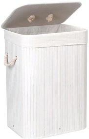 Kôš na bielizeň bambusový 80 l biely