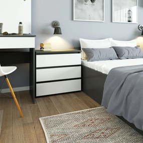 Komoda Cleania CL3 (grafit sivý + biela). Akcia -15%. Vlastná spoľahlivá doprava až k Vám domov. 1071244